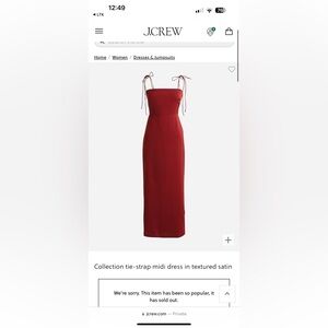 ISO J. Crew Holiday 2023 Red Midi Dress